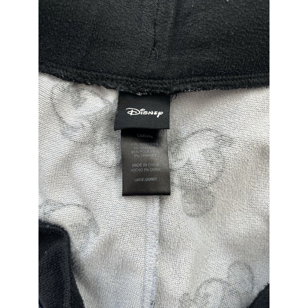 Disney Women's Mickey Mouse Graphic Pajama Set Gray/Black Trim Large Long Sleeve - Picture 8 of 8